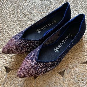Gently worn rare sparkly Rothy’s 8W
